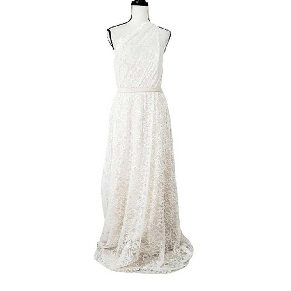 ALFRED ANGELO ONE SHOULDER LACE GOWN - image 1