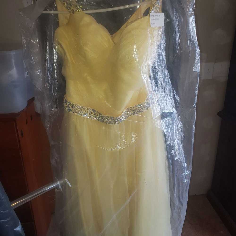 Yellow prom dress - image 2