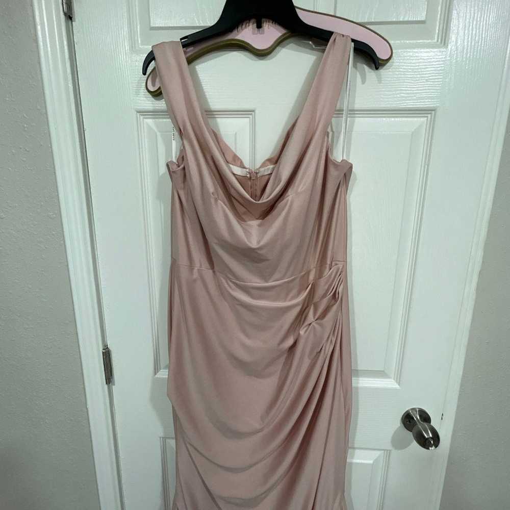 Bari jay blush pink bridesmaid dress - image 3