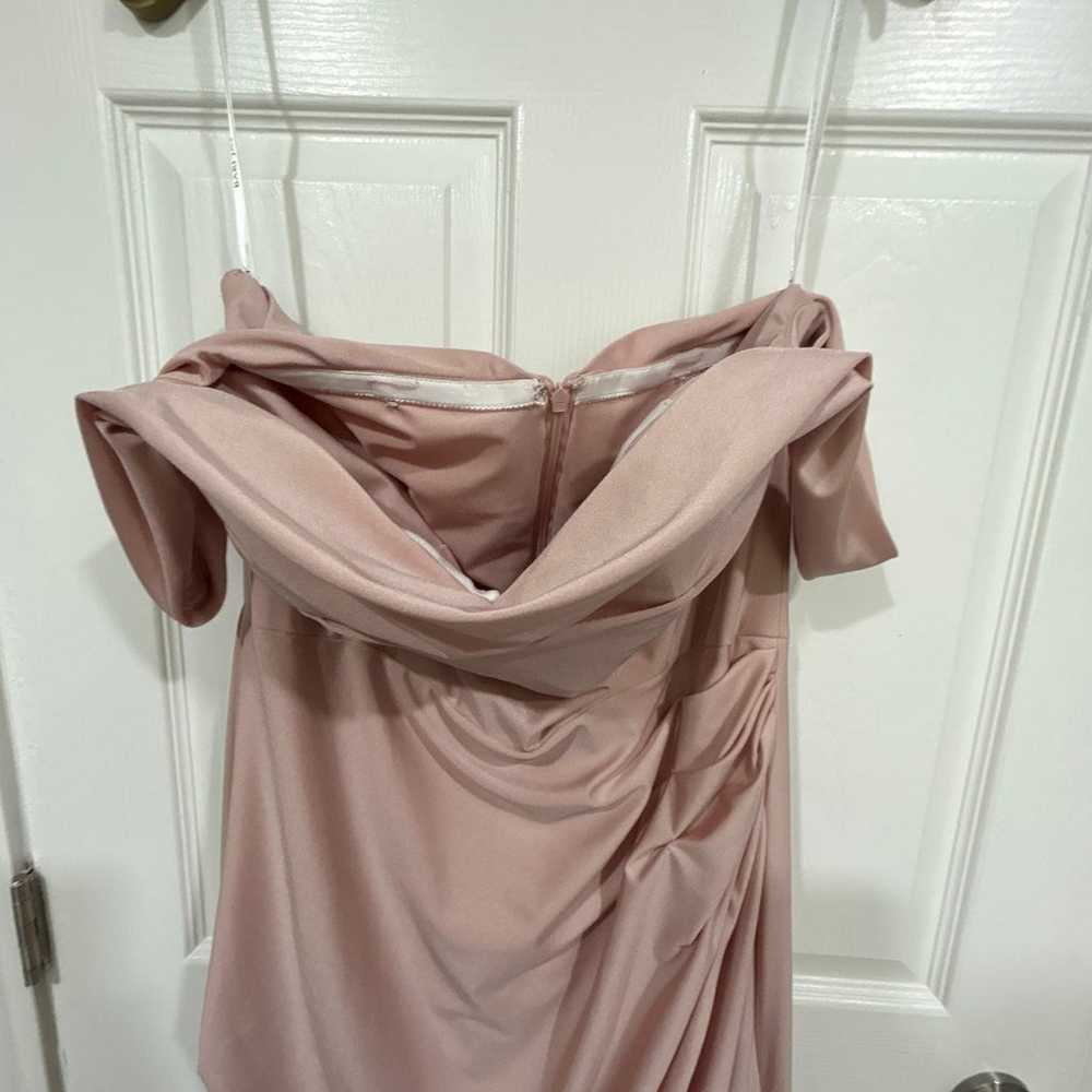 Bari jay blush pink bridesmaid dress - image 5