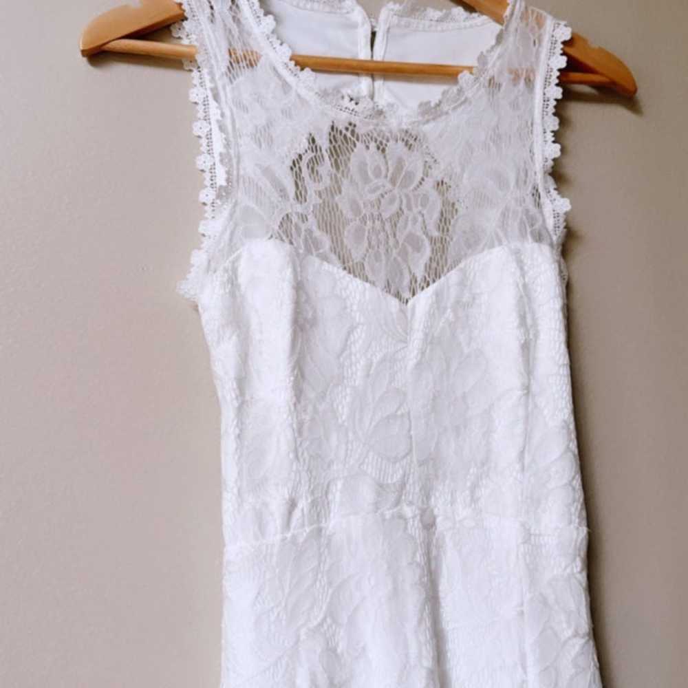 Lulus Your One and Only White Lace Backless Merma… - image 4