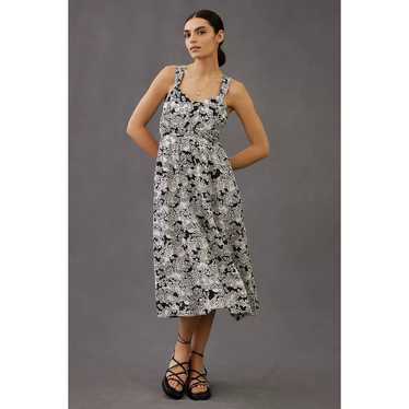 New By Anthropologie Printed Midi Dress LINEN $17… - image 1