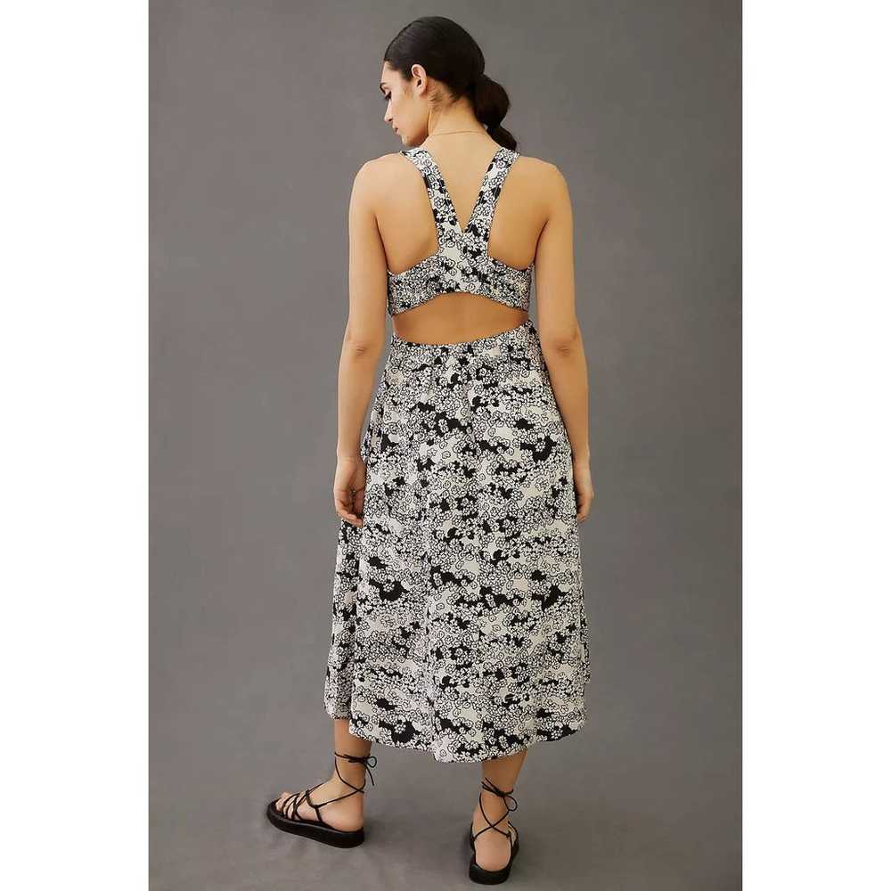 New By Anthropologie Printed Midi Dress LINEN $17… - image 2