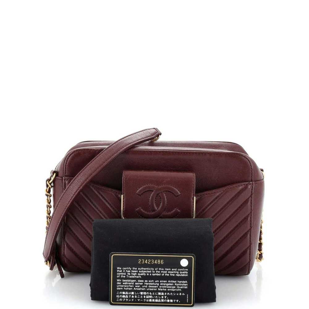 Chanel Collar and Tie Camera Bag Chevron Sheepski… - image 2