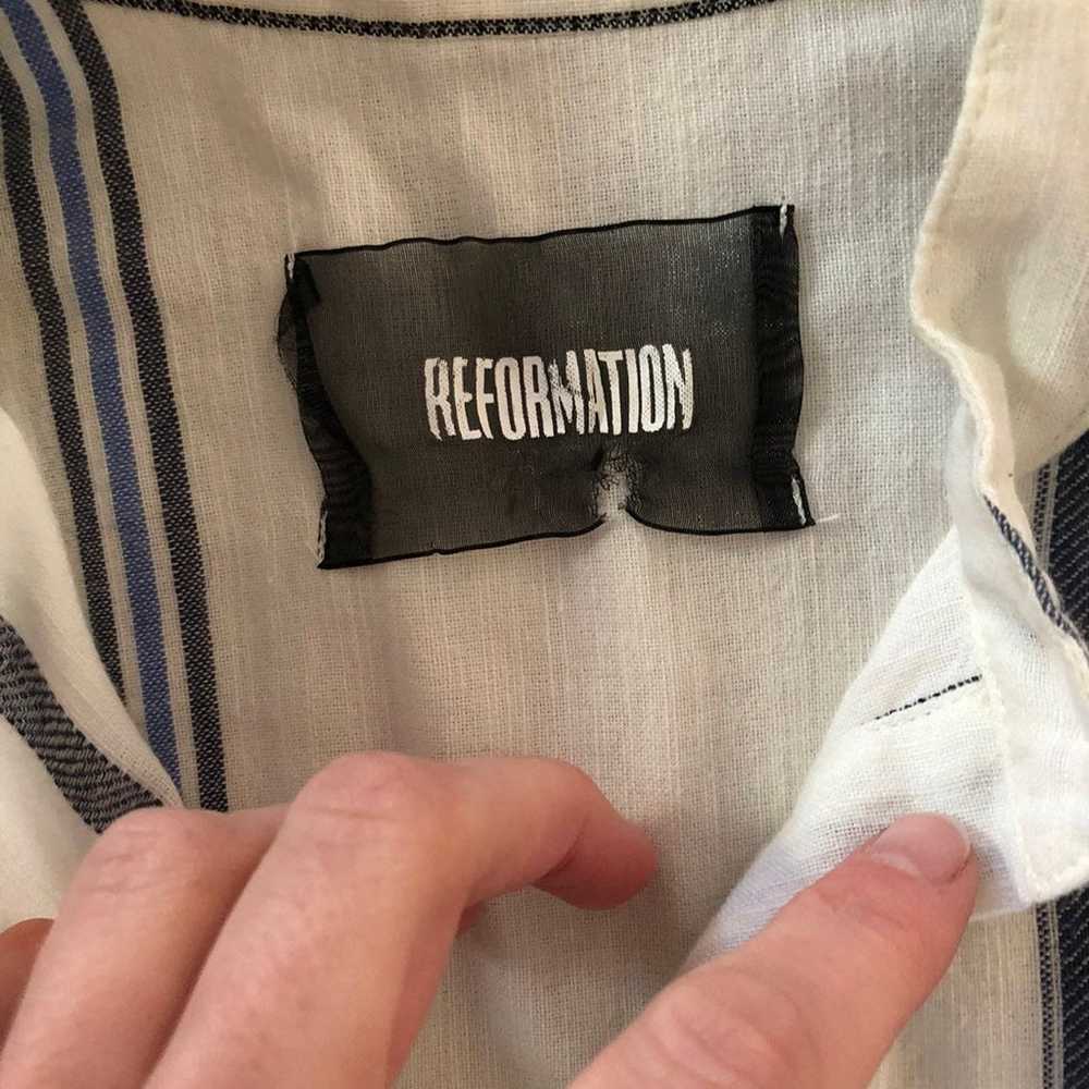 Reformation Linen Button Down Midi Dress - image 5