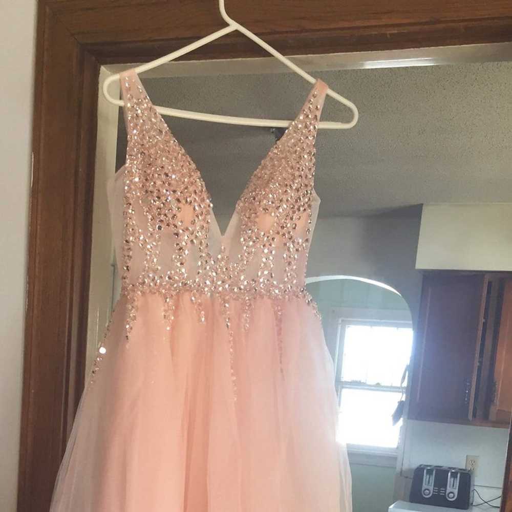 Light Pink Size 2 Sparkly Prom Dress - image 2