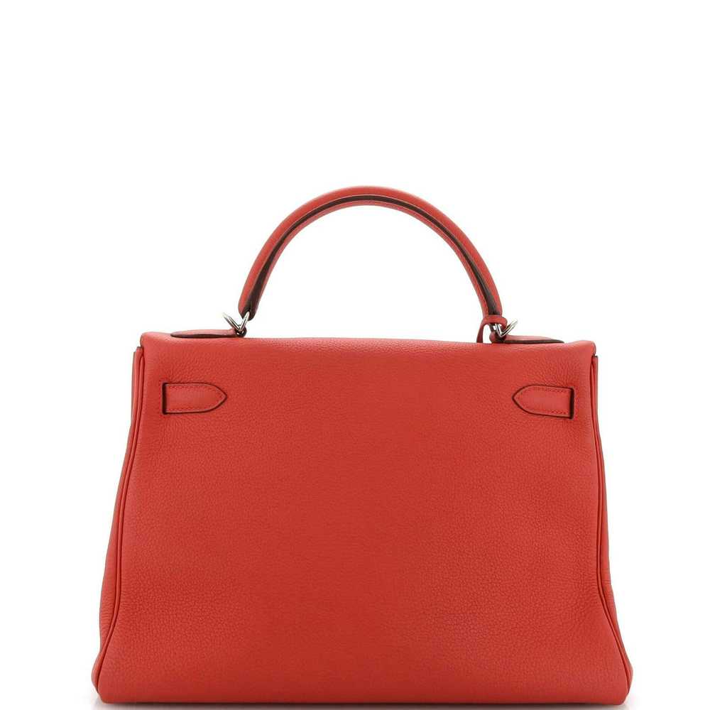 Hermes Kelly Handbag Red Togo with Palladium Hard… - image 3