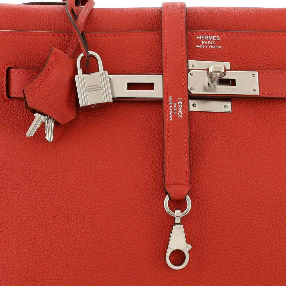 Hermes Kelly Handbag Red Togo with Palladium Hard… - image 6