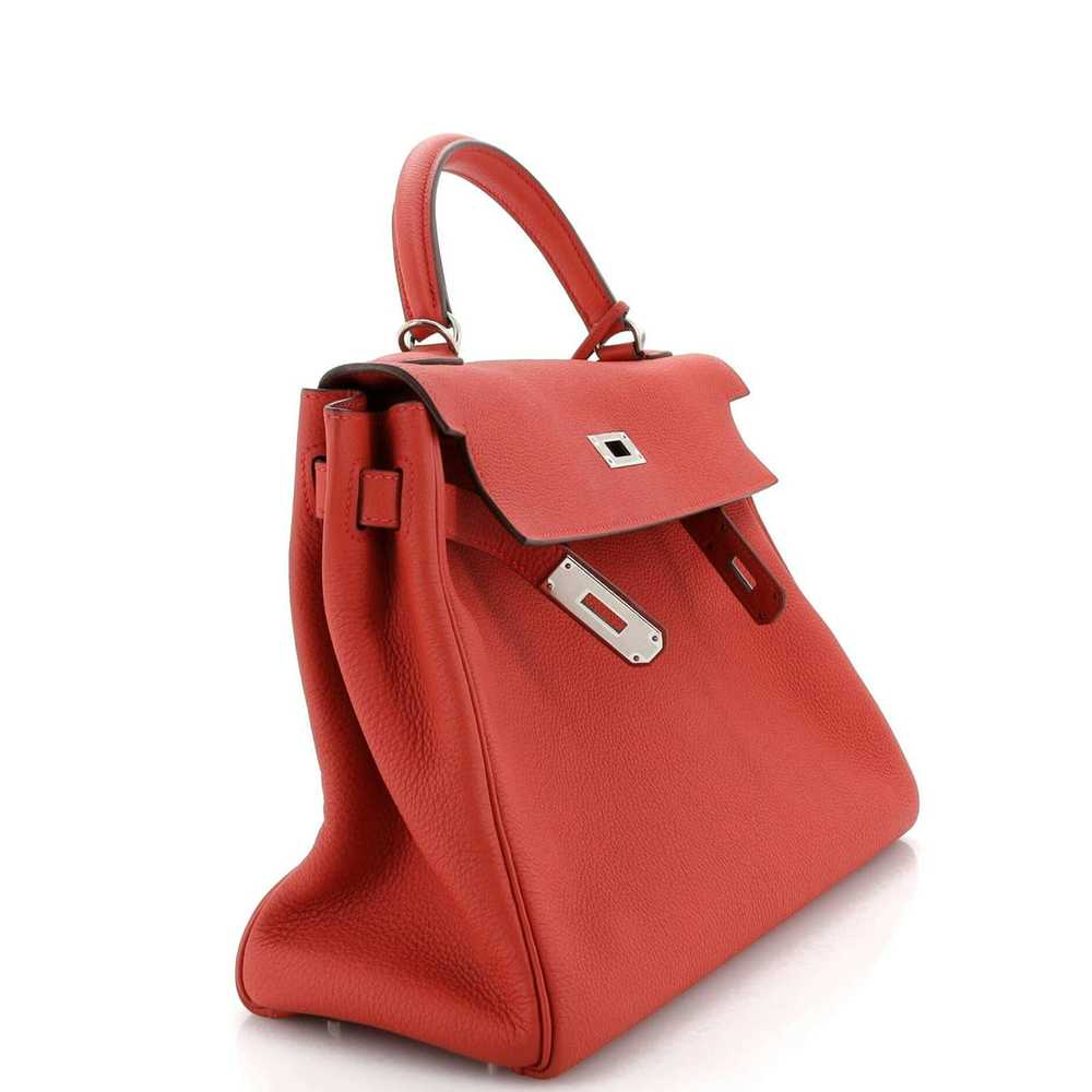 Hermes Kelly Handbag Red Togo with Palladium Hard… - image 8