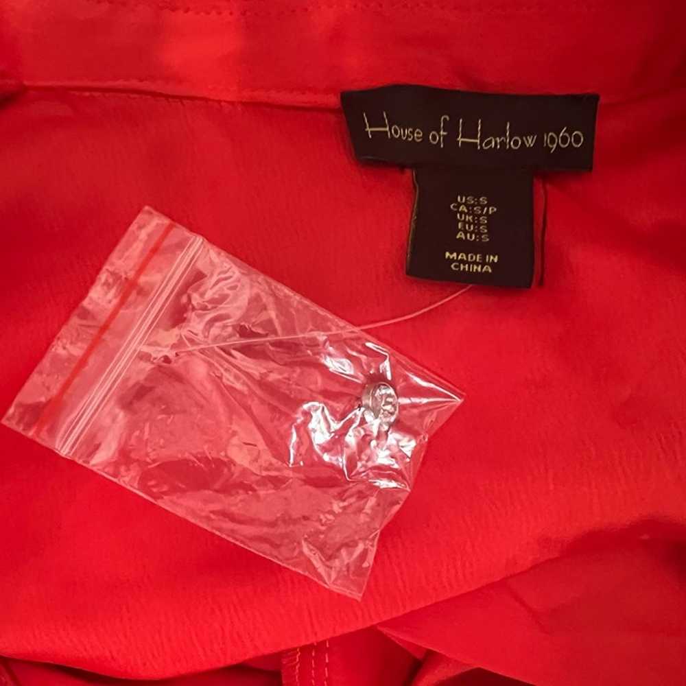 NWOT House of Harlow 1960 Red Satin True Wrap Shi… - image 11