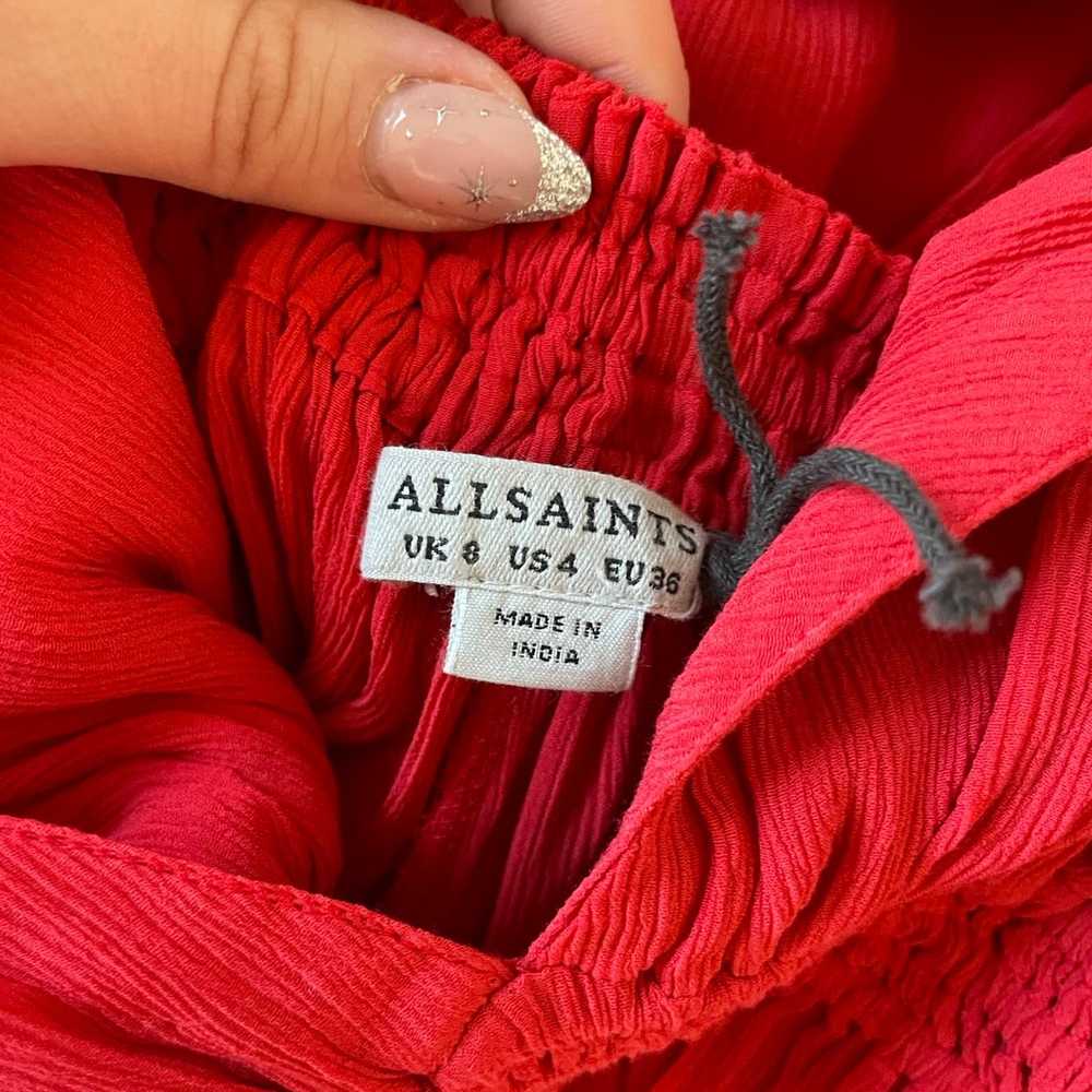 AllSaints Red Rosa Dress - image 7