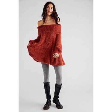 New Free People Mallow Mini Dress $148 SMALL Rust… - image 1