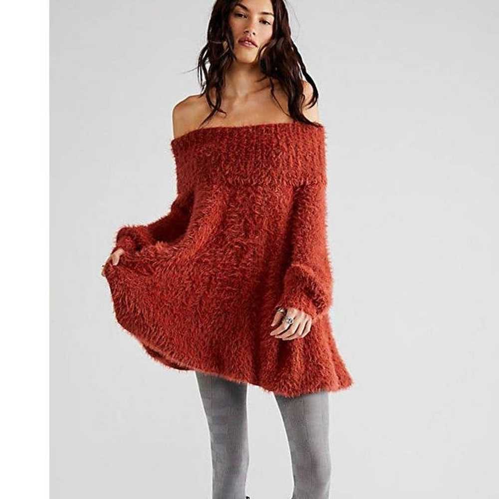 New Free People Mallow Mini Dress $148 SMALL Rust… - image 2