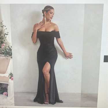 Black off the shoulder gown (club London)