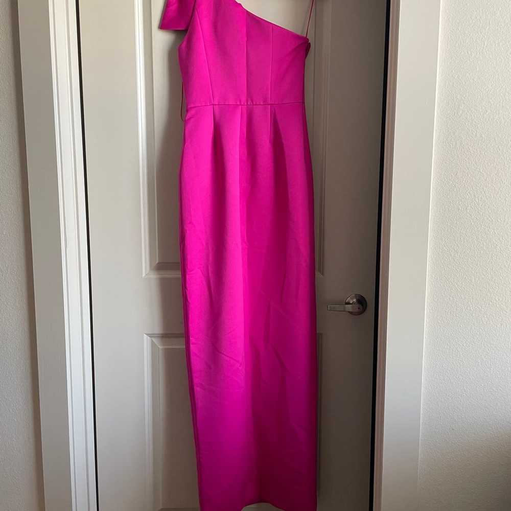 Jay Godfrey Pink Bow Shoulder Column Dress - image 5
