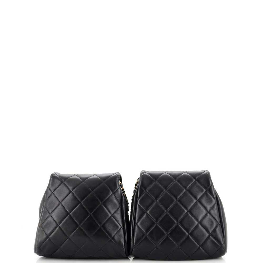 Chanel Side Packs Flap Bag Quilted Lambskin Small - image 4