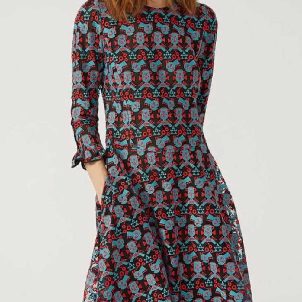 Emporio Armani Multi Color Flare Dress Size 38 - image 1