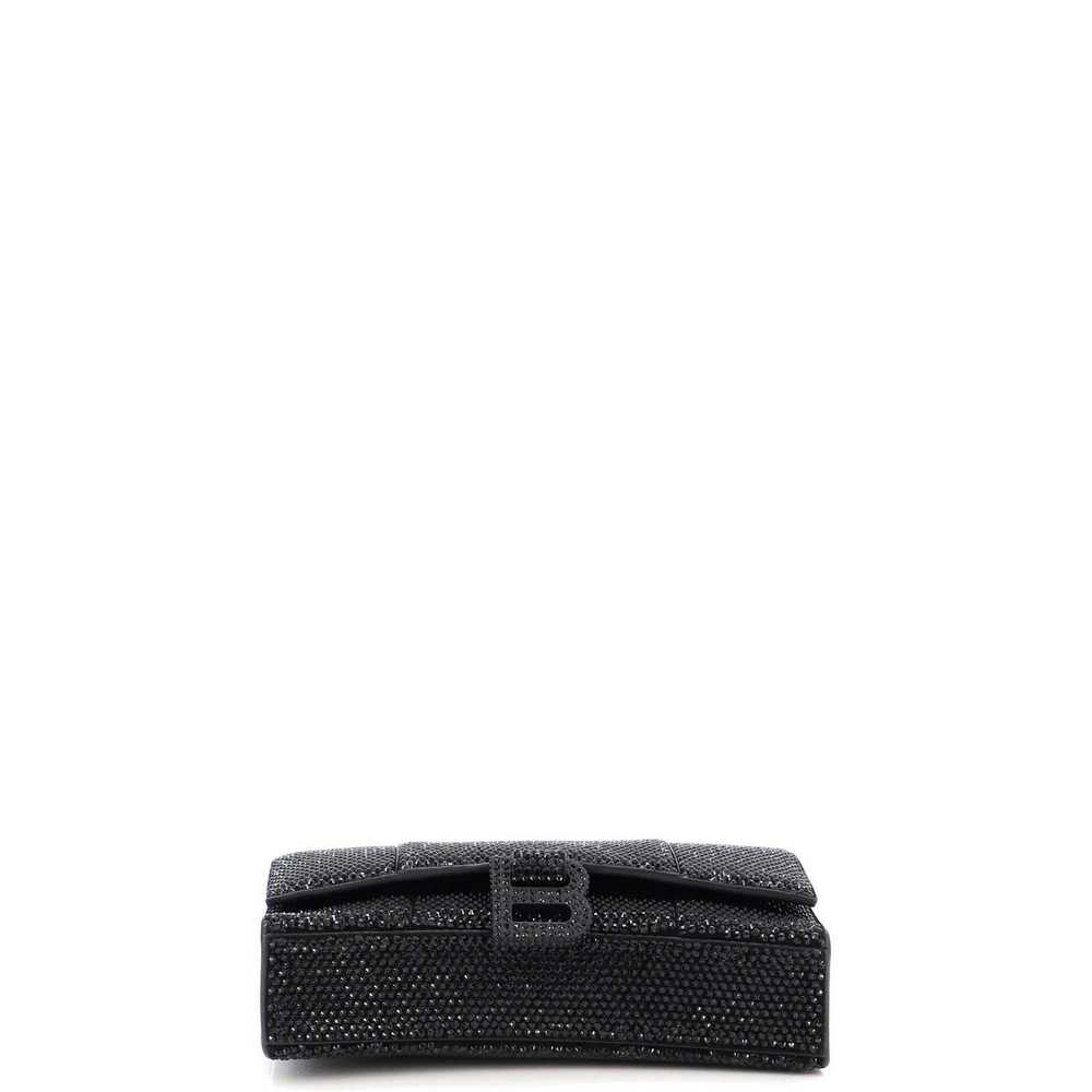 Balenciaga Hourglass Chain Wallet Suede with Crys… - image 4