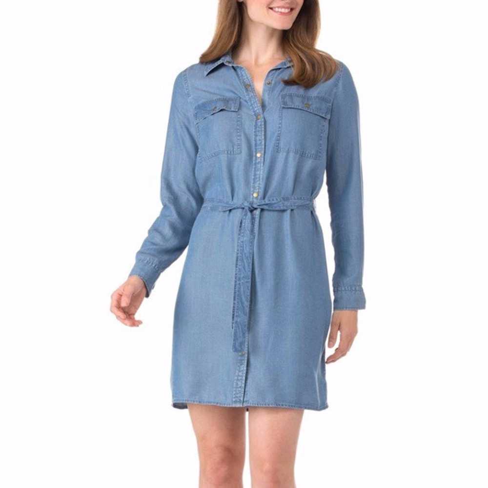 Michael Kors Blue Denim Shirt Dress - image 10