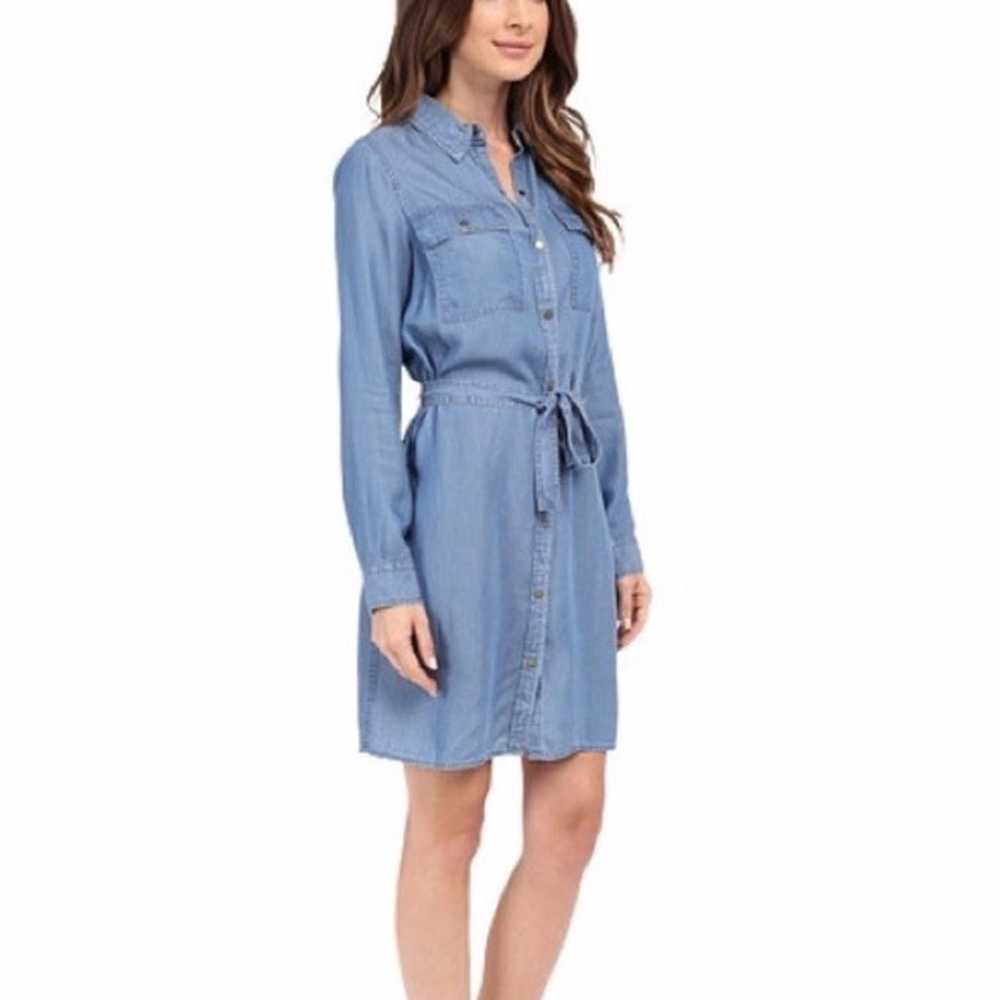 Michael Kors Blue Denim Shirt Dress - image 11