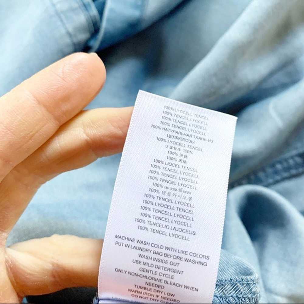 Michael Kors Blue Denim Shirt Dress - image 9