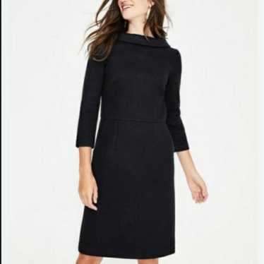 Boden Estella Jacquard Black Dress size 6 - image 1
