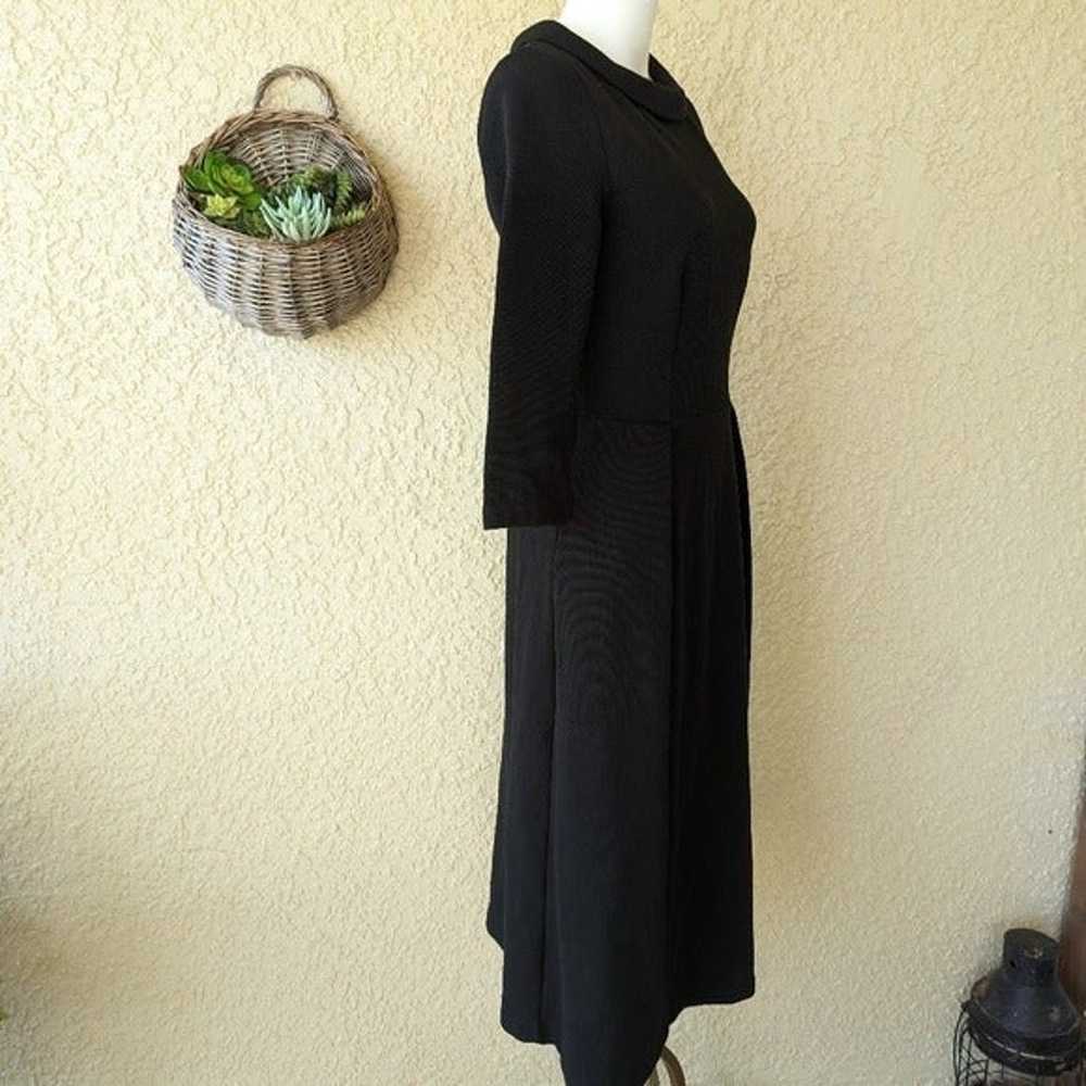 Boden Estella Jacquard Black Dress size 6 - image 6