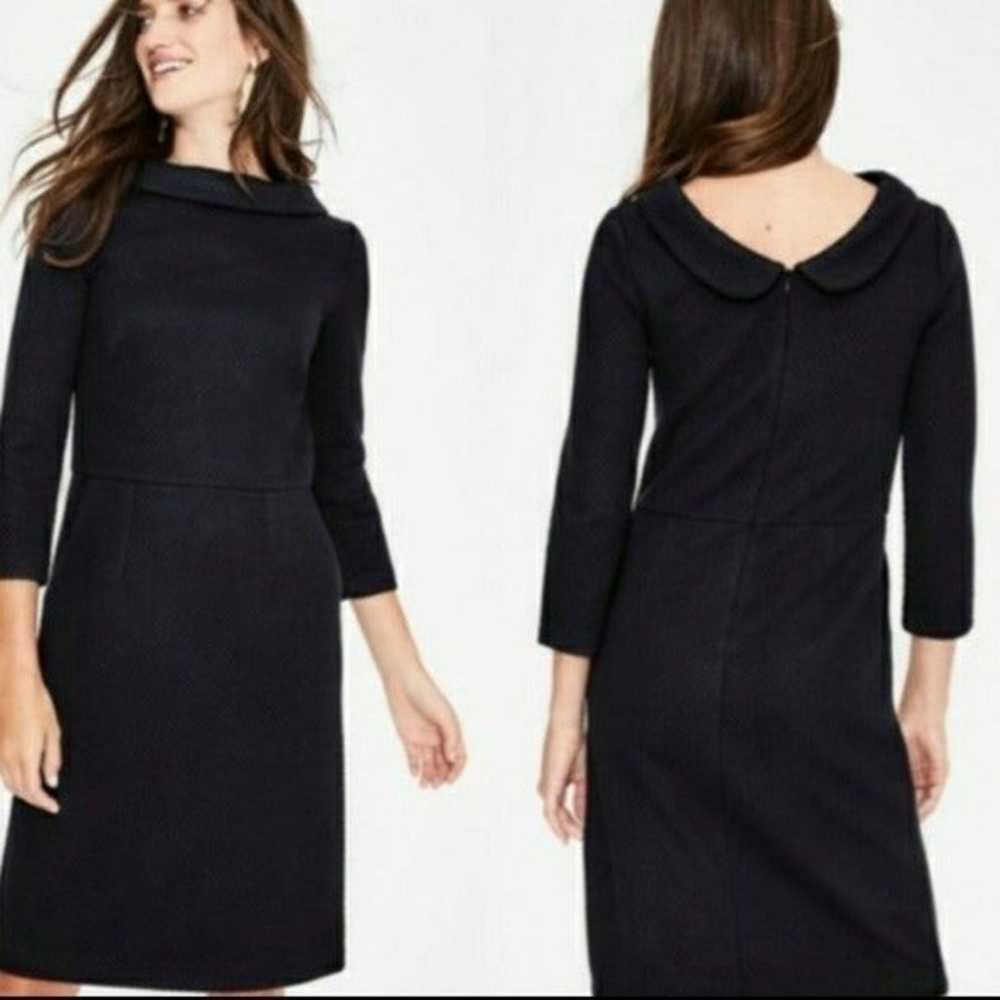 Boden Estella Jacquard Black Dress size 6 - image 9