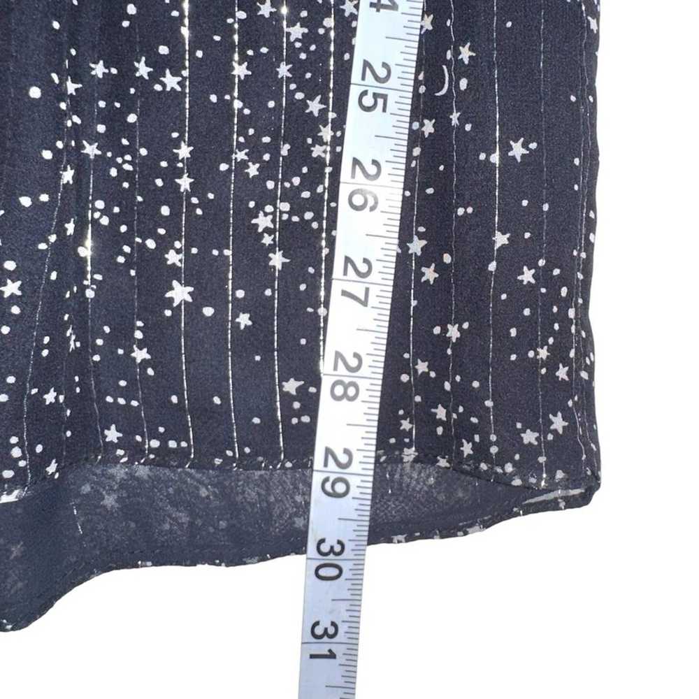 LoveShackFancy Bowie Silk Long Sleeve Star Print … - image 8
