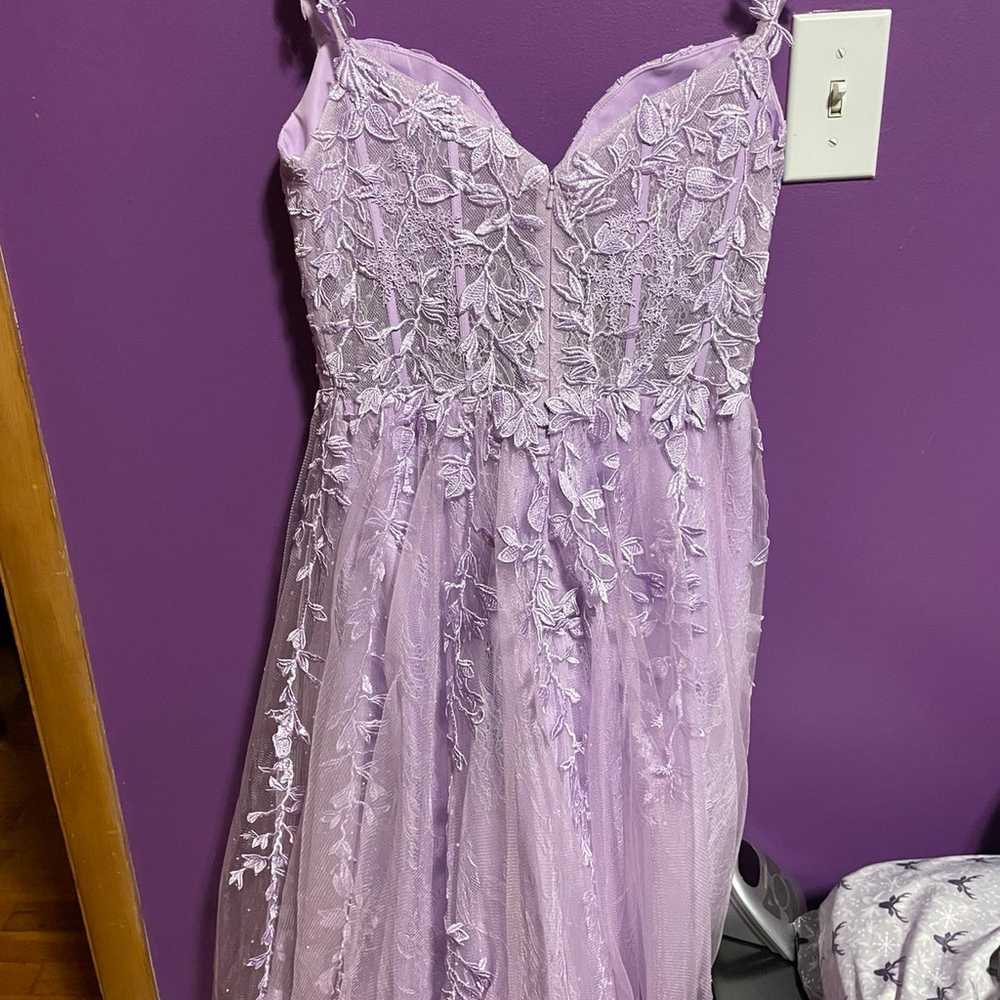 light purple prom dress - image 4