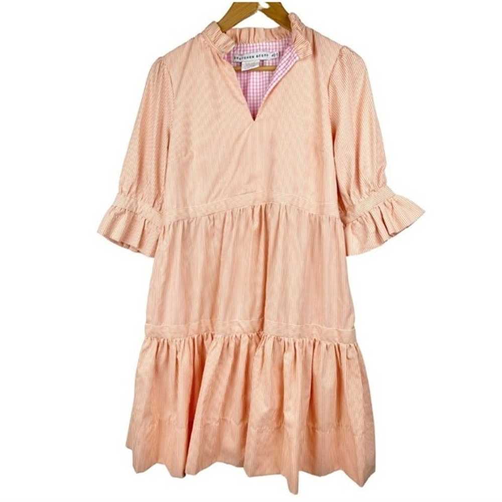 Gretchen Scott Teardrop Orange Stripe Dress Size … - image 3