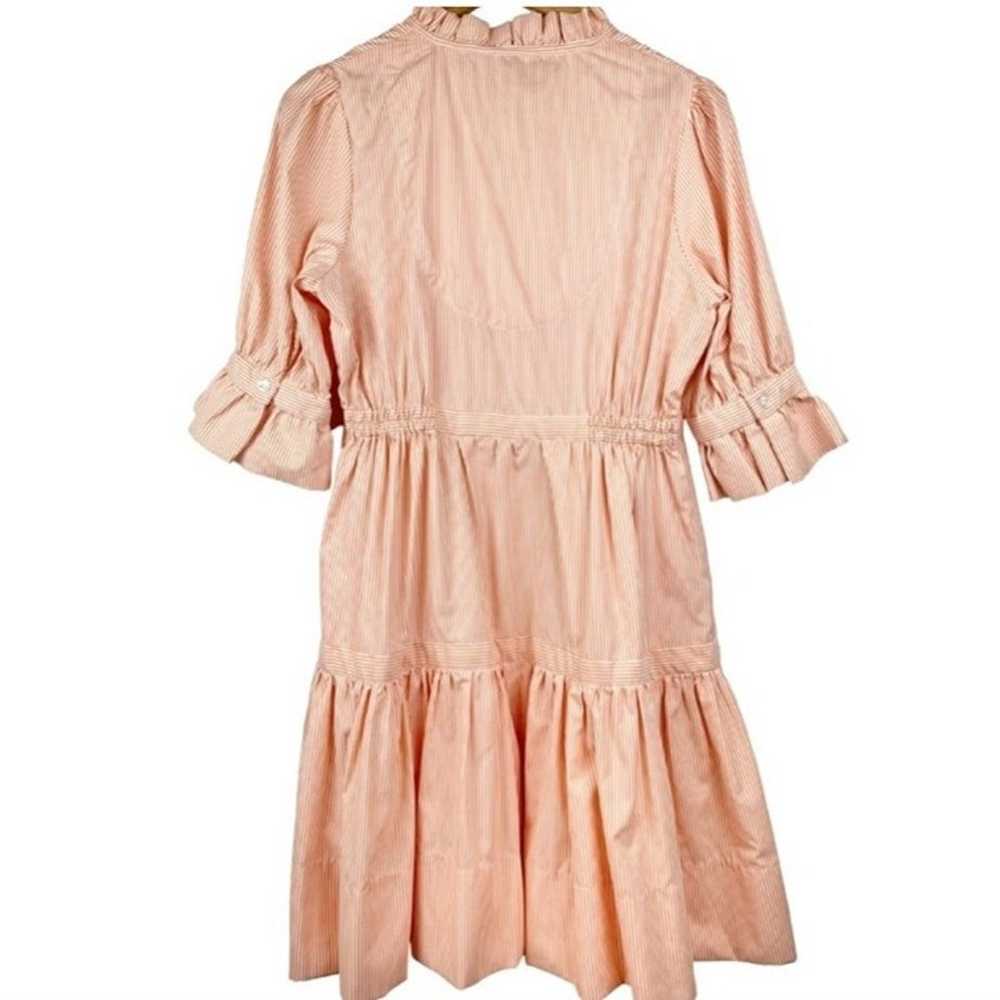 Gretchen Scott Teardrop Orange Stripe Dress Size … - image 4