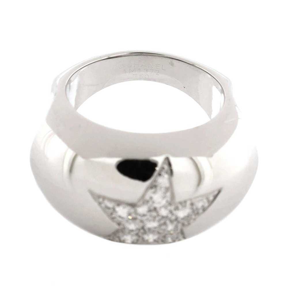 Chanel Comete Band Ring 18K White Gold with Diamo… - image 3