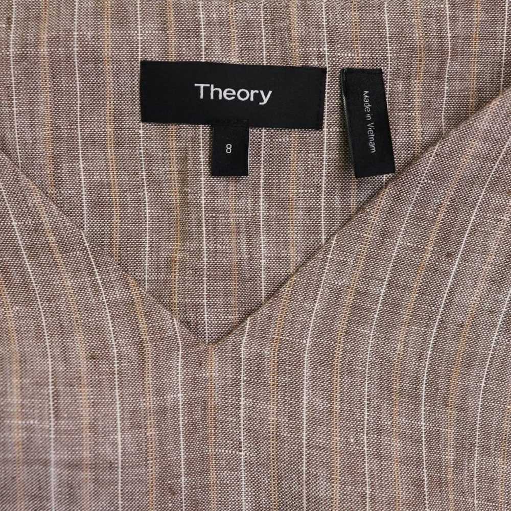 NEW Theory Sleeveless Stripe Shift Dress V-Neck M… - image 5
