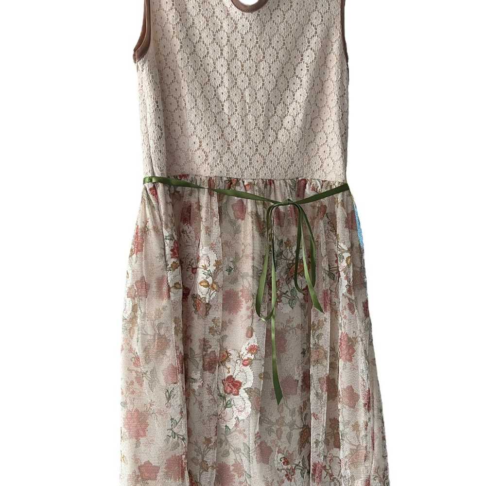 Mystic Tie Backnit Lace Skirt Dress Cottagecore F… - image 10