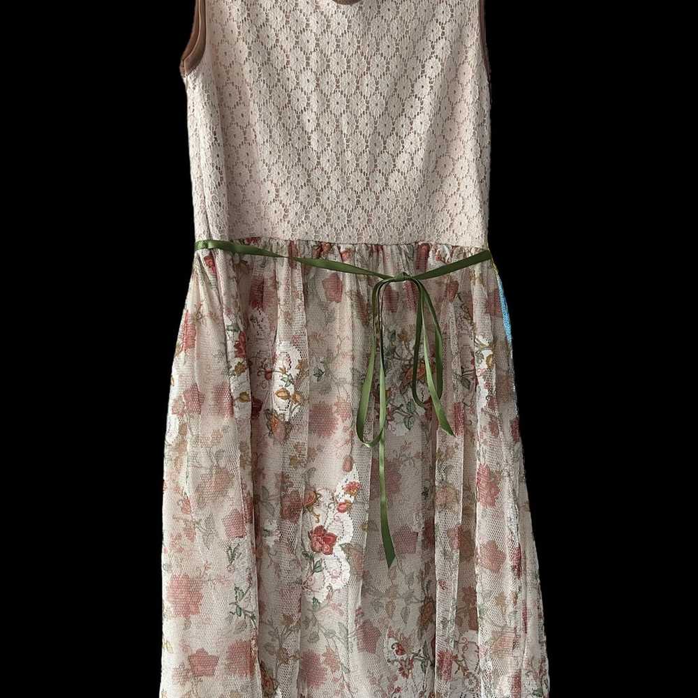Mystic Tie Backnit Lace Skirt Dress Cottagecore F… - image 11