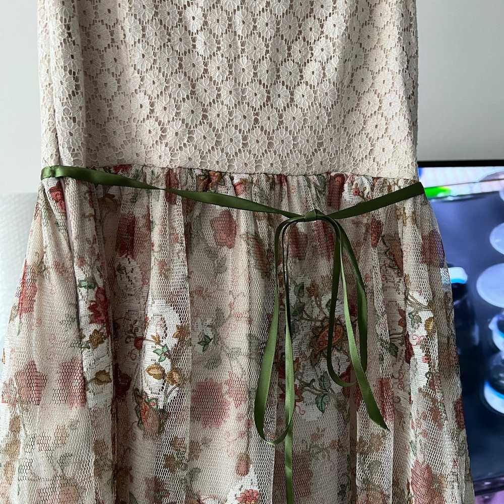 Mystic Tie Backnit Lace Skirt Dress Cottagecore F… - image 7