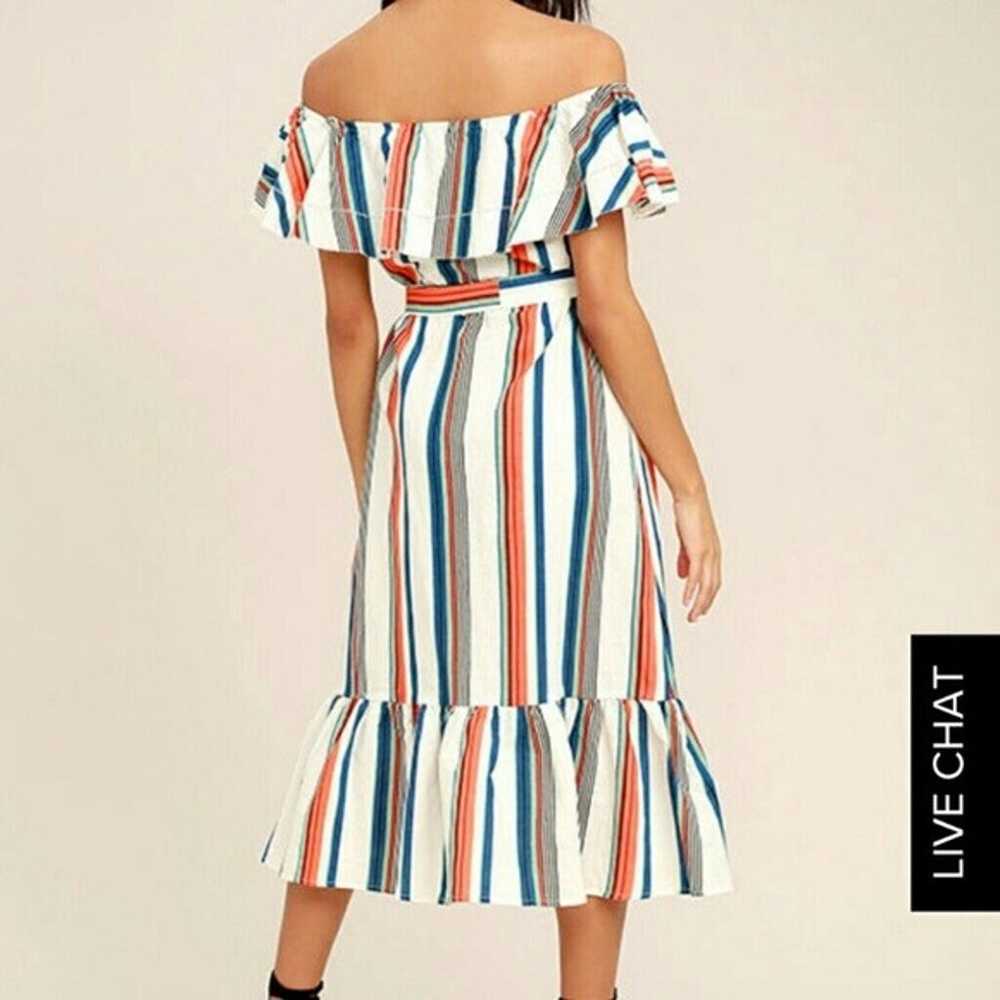 Lulus Moon River striped off the shoulde - image 5