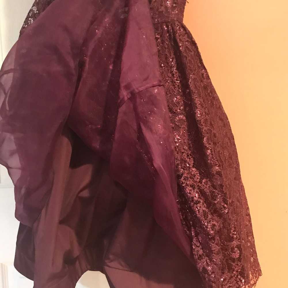Sparkly Lace Overlay Opened Back Dress - image 7