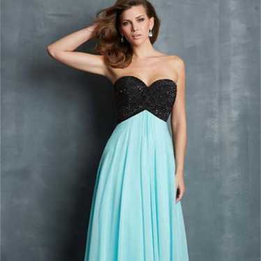 Night Moves Black Royal Water Two Tone Maxi Prom D