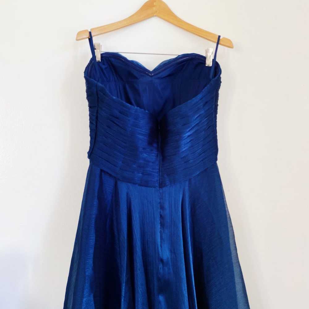 La Femme Strapless Metallic Organza Gown Size 12 … - image 5