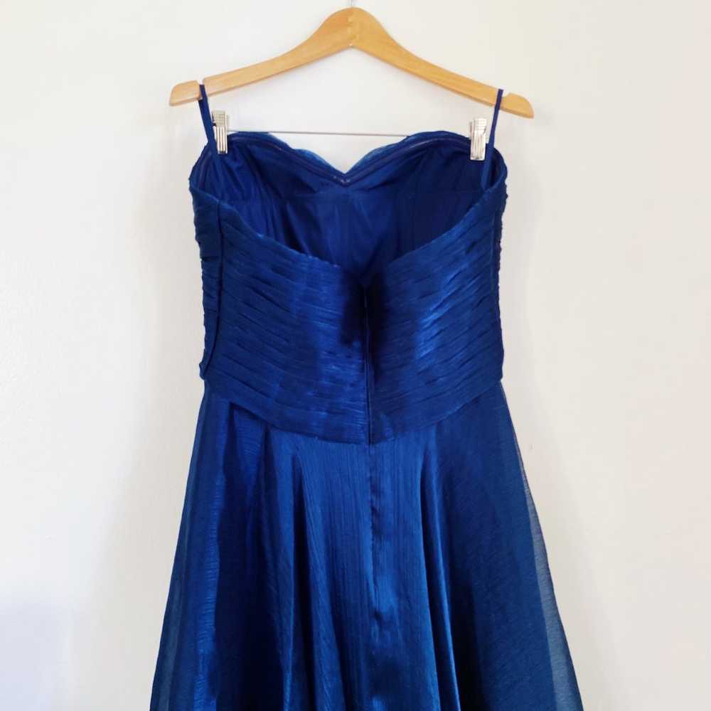 La Femme Strapless Metallic Organza Gown Size 12 … - image 6
