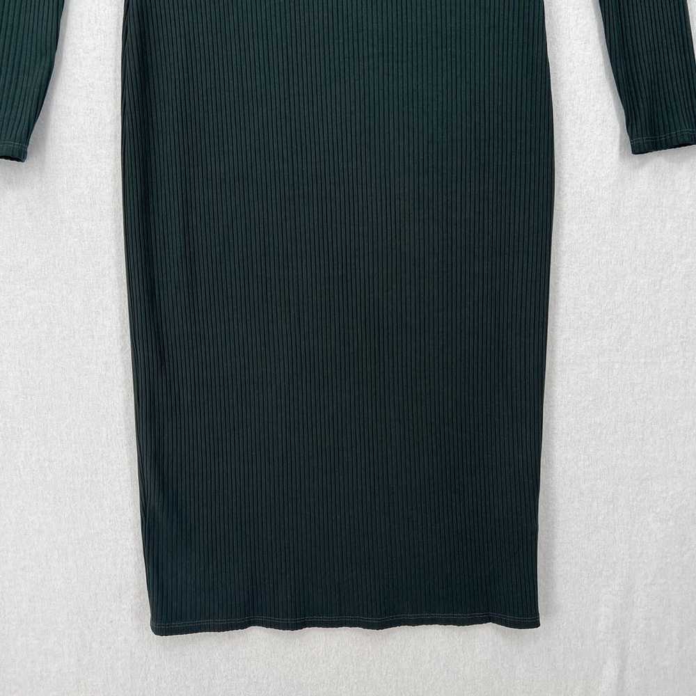 ENZA COSTA Dress Womens Large Cedar Green Rib Kni… - image 7