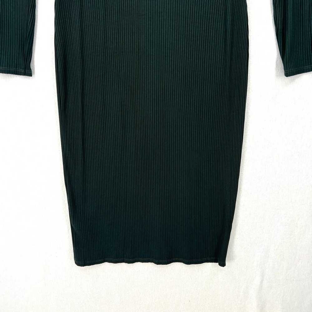 ENZA COSTA Dress Womens Large Cedar Green Rib Kni… - image 8