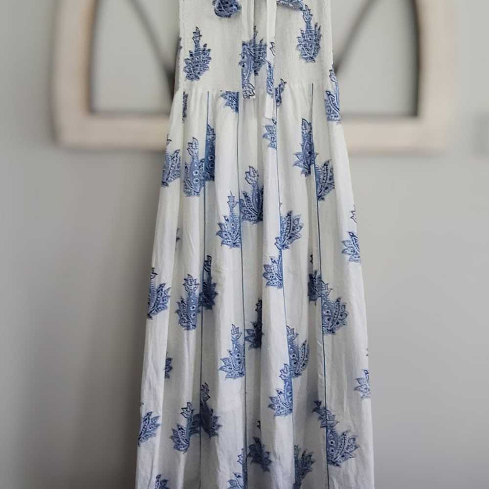 *NWOT*  Letarte Paisley Smocked Cotton Maxi Dress… - image 2