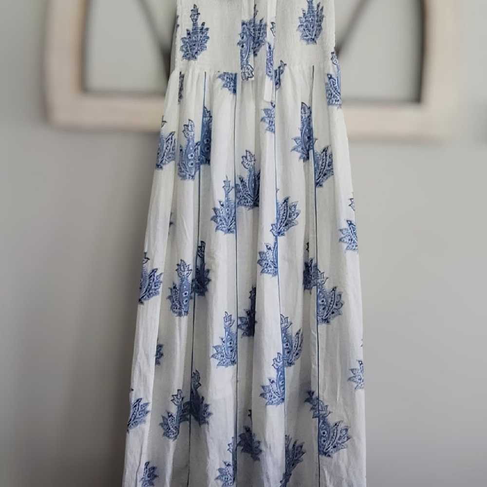 *NWOT*  Letarte Paisley Smocked Cotton Maxi Dress… - image 3