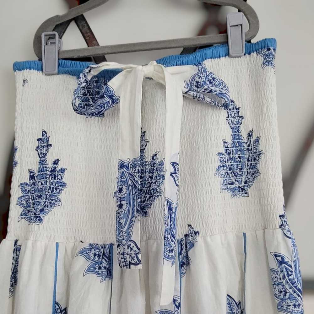 *NWOT*  Letarte Paisley Smocked Cotton Maxi Dress… - image 5