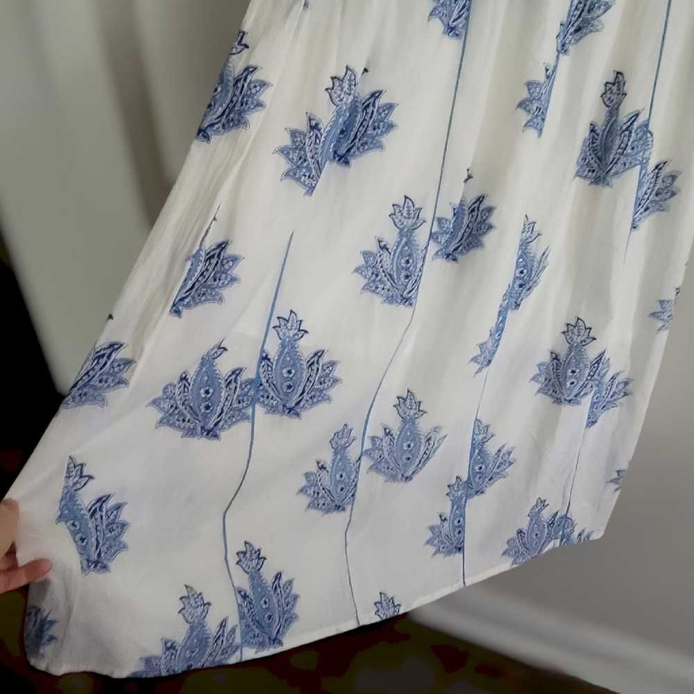 *NWOT*  Letarte Paisley Smocked Cotton Maxi Dress… - image 6