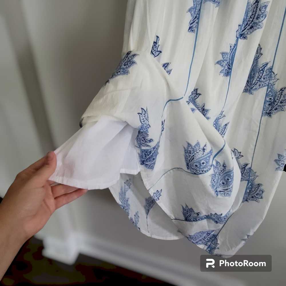 *NWOT*  Letarte Paisley Smocked Cotton Maxi Dress… - image 7
