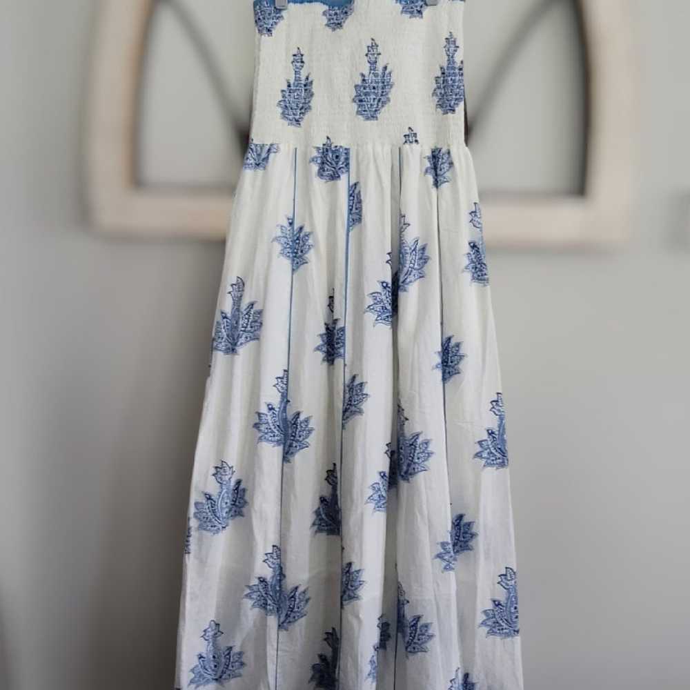 *NWOT*  Letarte Paisley Smocked Cotton Maxi Dress… - image 8